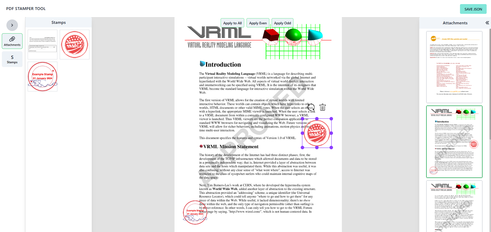 PDF Stamper Tool Screenshot