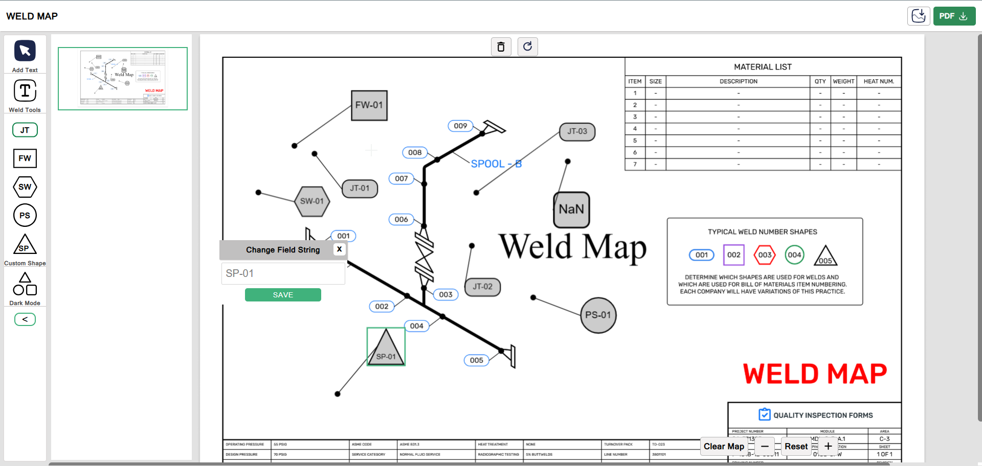 Weld Map App Screenshot